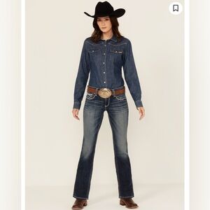 ARIAT MID RISE BOOT CUT REAL RIDING JEANS